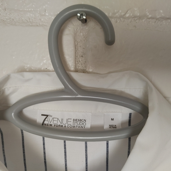 7th Ave Design Studio Pinstripe Button-up Shirt - Picture 2 of 3